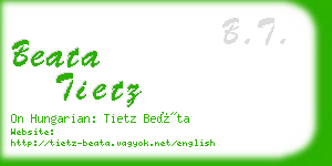 beata tietz business card